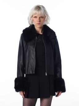 ONLY - Women Black Solid/Plain Polyester Blend Jacket