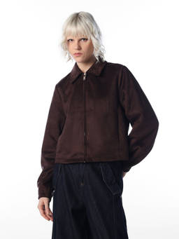 ONLY - Women Brown Solid/Plain Polyester Jacket