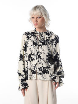 ONLY - Women White Floral Viscose Top