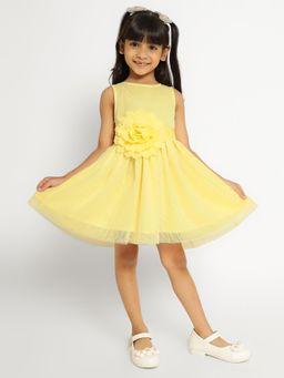 Somersault - Yellow Cotton Solid Dress