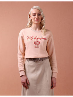 U.S. POLO ASSN. - Pink Regular Fit Appliqued Sweatshirt