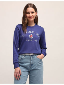 U.S. POLO ASSN. - Blue Regular Fit Appliqued Sweatshirt