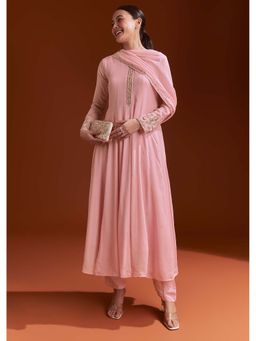 KALKI FASHION - Pink Anarkali Kurta with Pant and Dupatta (Set of 3)