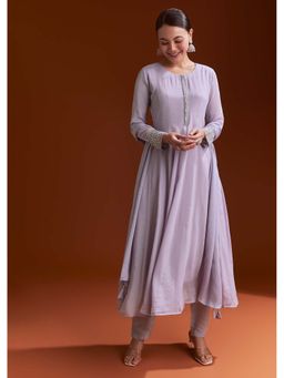 KALKI FASHION - Lavender Anarkali Kurta with Pant and Dupatta (Set of 3)