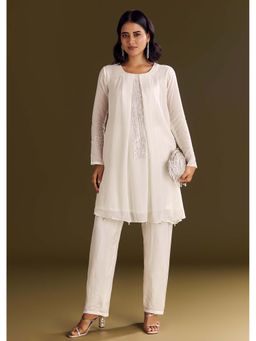 KALKI FASHION - White Sequins Co-Ord (Set of 2)