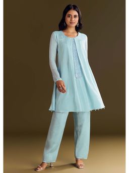KALKI FASHION - Sky Blue Sequins Co-Ord (Set of 2)