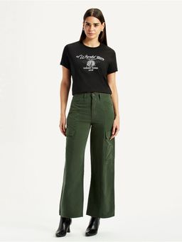 Levi's - Women's High Rise Green Wide Leg Trouser
