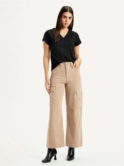 Levi's - Women's High Rise Beige Wide Leg Trouser
