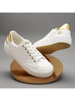 U.S. POLO ASSN. - Women Elsa 2.0 Round Toe Lace-Ups Off White Sneakers