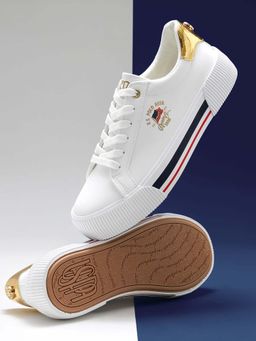 U.S. POLO ASSN. - Women Lizzie 3.0 Round Toe Casual White Sneakers