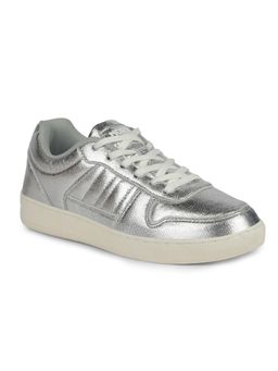 North Star - Women Casual Lace-Ups Silver Sneakers
