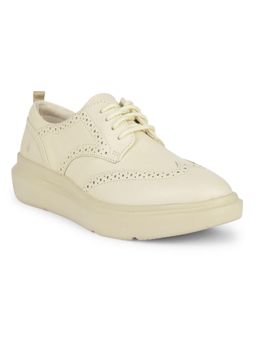 Hush Puppies - Women Stylish Casual Lace-Ups Off White Sneakers