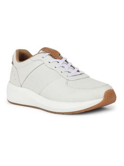 Hush Puppies - Women Stylish Casual Lace-Ups White Sneakers