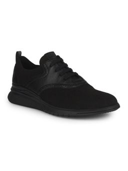 Hush Puppies - Men Casual Lace-Ups Black Sneakers