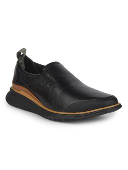 Hush Puppies - Men Stylish Casual Slip-On Black Sneakers