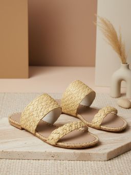 EZOK - W-1028 Lightweight Comfort Beige Flats