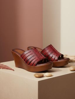 EZOK - W-1206 Lightweight Comfort Red Wedges