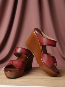 EZOK - W-1207 Lightweight Comfort Red Wedges
