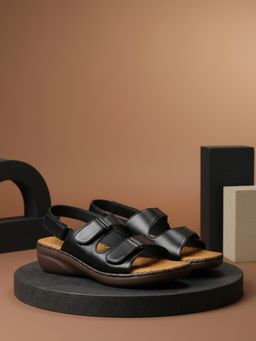 EZOK - W-1210 Lightweight Comfort Black Sandals