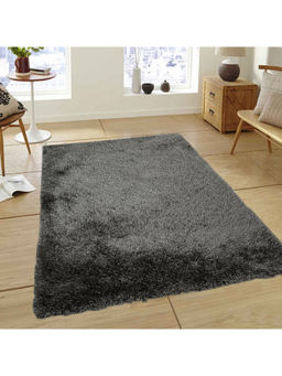 Saral Home - Grey Polyester Carpet-120x180 cm