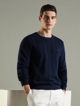 Tommy Hilfiger - Self-Design Regular Fit Cotton Sweater