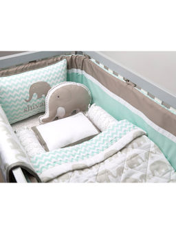 Masilo - Organic Cotton Bedding Set,Gift Set, Adorable characters Pack of 6-Elephant