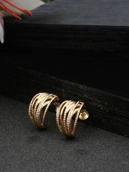 Stol'N - Elegant Gold-Toned Hoops Earrings