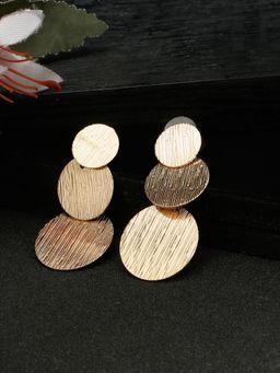 Stol'N - Gold-Toned Round Drop Earrings