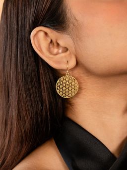 Shaya by CaratLane - 925 Silver Gold Plated Drop Earrings