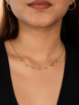 Shaya by CaratLane - 925 Silver Vibe Check Gold Plated Necklace
