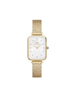 Daniel Wellington - Quadro Lumine Pressed Piano 20x26mm White MOP Dial Womens Gold Watch