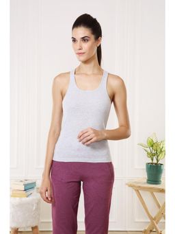 Van Heusen Woman Lingerie and Athleisure - Van Heusen Women Antibacterial & Colour Fresh Tank Top - Light Grey Melange