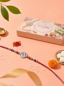 TOUCH925 - Pure 925 Silver Ganpati Ji Rakhi Gift Box
