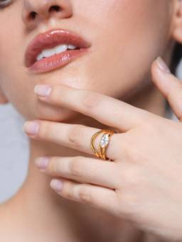 CAO JEWELLERY - White Diamond Marquise Shaped Diamond Ring