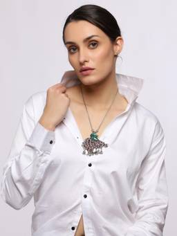 VENI - Silver-Plated German Silver Oxidised Necklace