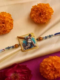 WEAVING HOMES - A Batsman Magnet Rakhi