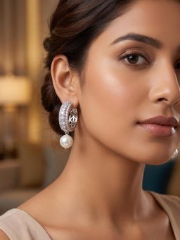 Nuyug - Diva american diamond hoop earrings