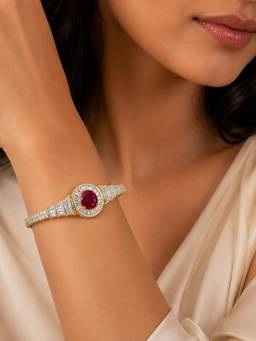 Nuyug - Ruby diamond diva bracelet