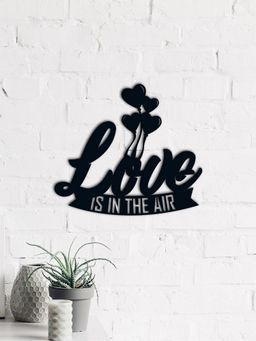 eCraftIndia - "Love is in the air with Hearth Balloons" Black Wood Wall Art Cut out