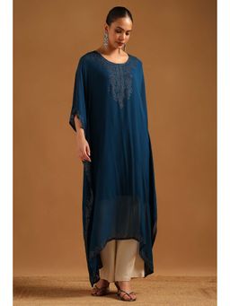 Soch - Blue Embellished/Sequined Flared Sleeves Kaftan