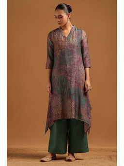 Soch - Multi-Color Printed Three Fourth Sleeves Kurta & Pant