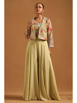 Soch - Green Embellished/Sequined Sleeveless Co-ord Set