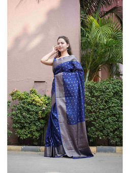 Isadora Life - Banarasi Rich Pallu Zari Border and Handloom Wrap Saree with Unstitched
