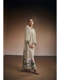 THE ROYALEUM ATELIER - Sand Beige Check Kaftan