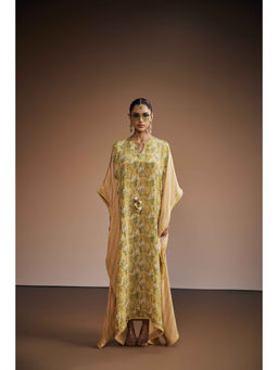THE ROYALEUM ATELIER - Sage Green Pink Floral Kaftan