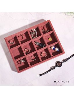 La Trove - Luxury 12 Grids Jewellery Tray (20X16X3.5 Cm)