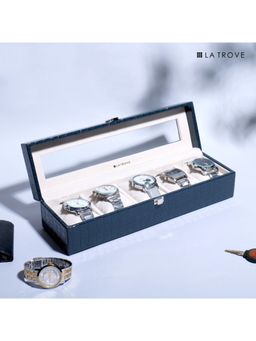 La Trove - 5 Slot Watch Display Box With Glass Top
