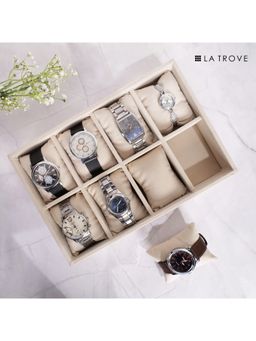 La Trove - Luxury Velvet 8 Slot Watch Tray