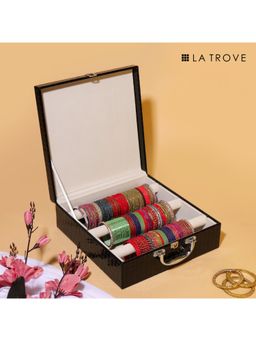 La Trove - 3 Rods Bangle Box Organizer For Bangles and Kada Black