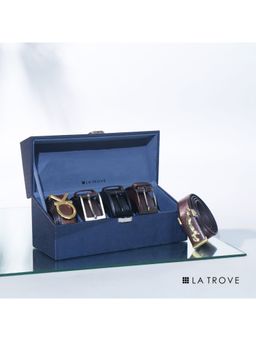 La Trove - Luxury 5 slot Belt Box Organizer Tapered Design Organiser